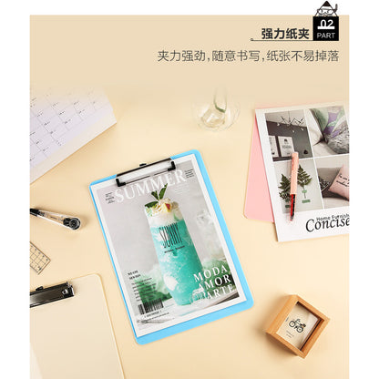 M&G Chenguang  A4 board clip blue vertical notepad clip-1pcs-No:ADM95369