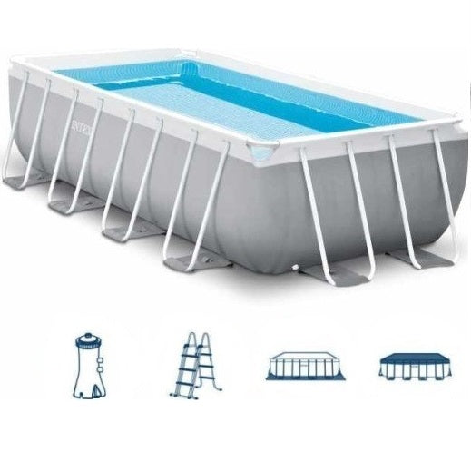 مسبح مستطيل بإطار بريزم من إنتكس، أبعاده 4.88 متر × 2.44 متر × 1.07 متر - رقم: 26792 