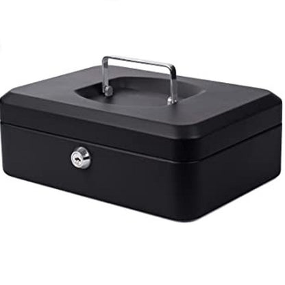 Cathedral Metal Cash Box, 8 Inch - Black