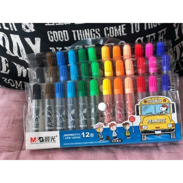 M&G Chenguang frosted watercolor pen washable - 12pcs - No:SCP90171