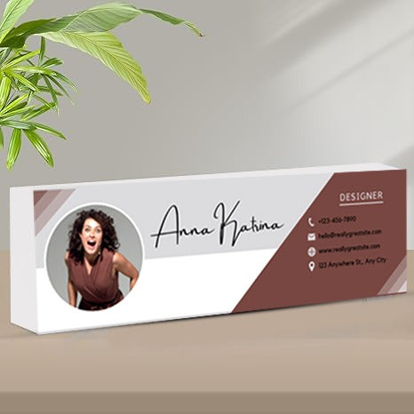 Artblox Acrylic Office Desk Name Plate Personalized