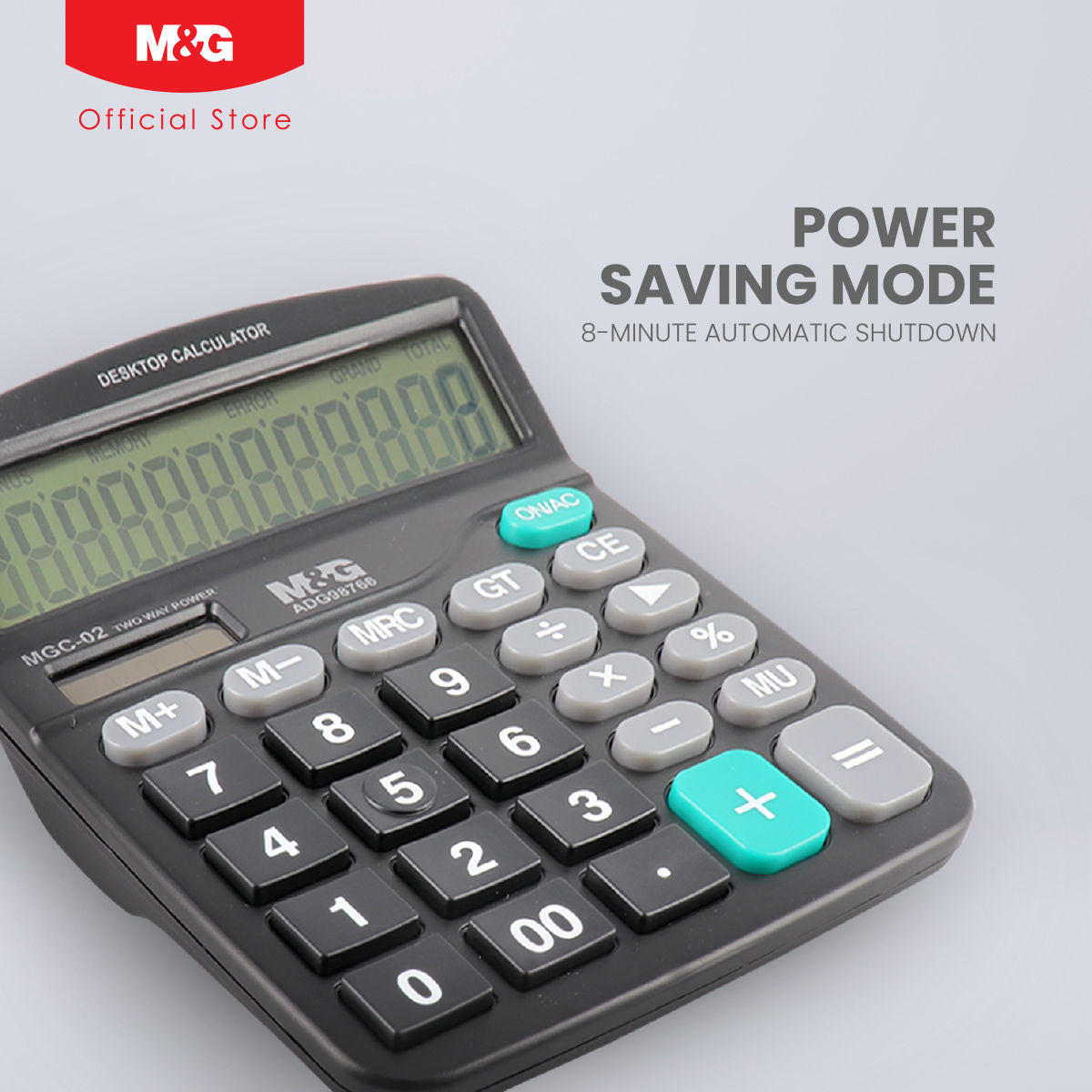 M&G Chenguang Solar Powered Economic Desktop Calculator - 12 Digits, Large Display, Dual Power Source -1pcs - No: ADG98766