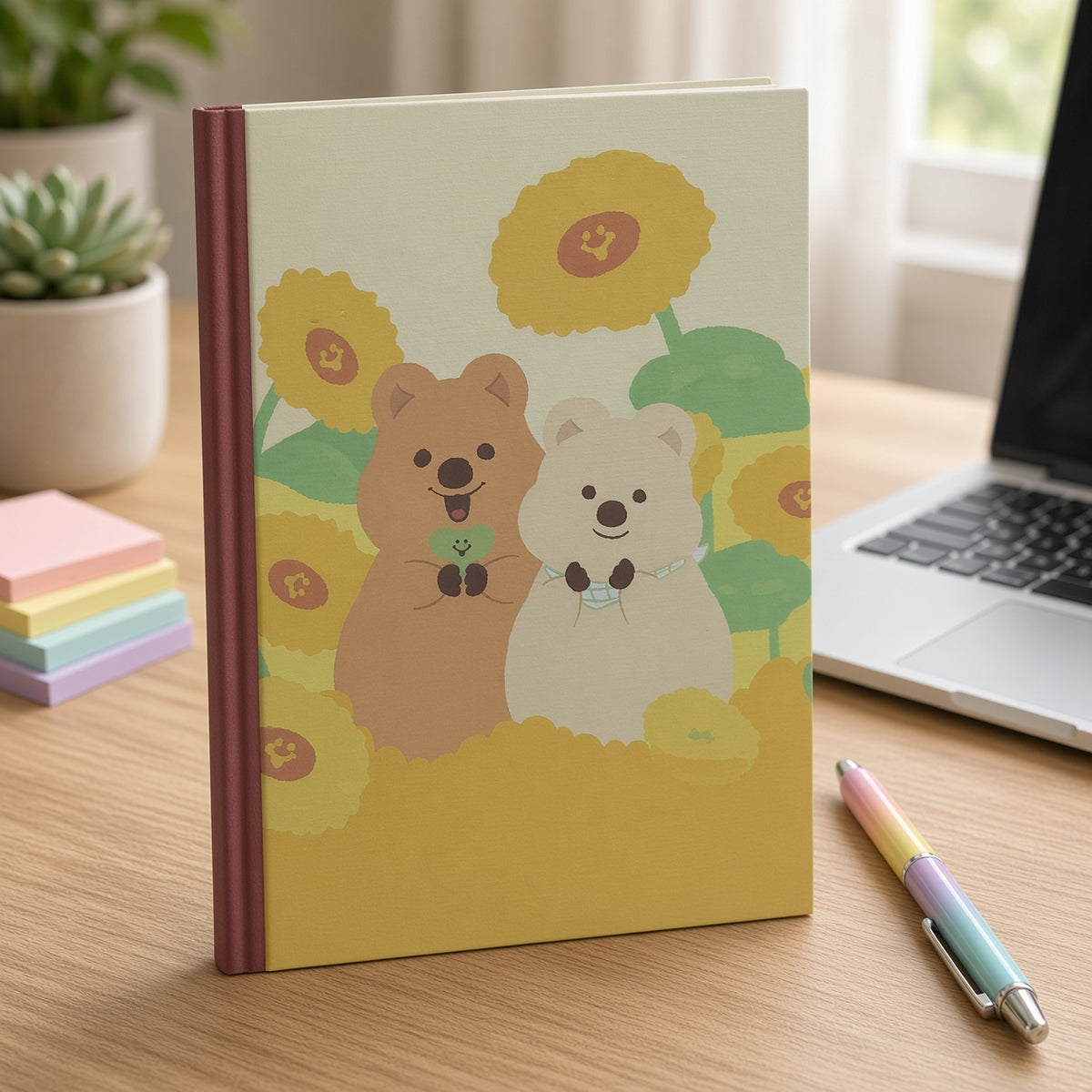 M&G Chenguang Kiki Quokka B5 Glue Book – 40 Sheets, Single Ruled, 179 × 252 mm - 1pcs - No: APNBG052
