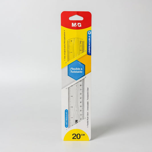 M&G Chenguang Flexible and Twistable  Ruler clear silicone - 20cm - No:ARL960AR