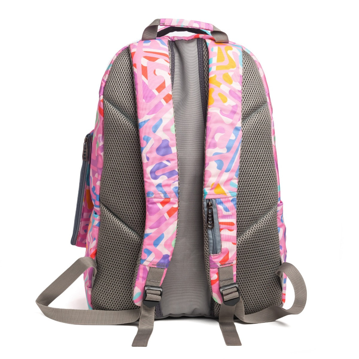 حقيبة ظهر كبيرة الحجم بتصميم عصري، تتسع لأجهزة الكمبيوتر المحمولة مقاس 15.6 بوصة و19 بوصة، مع حافظة أقلام - (الألوان: وردي)