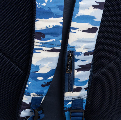 حقيبة ظهر كبيرة الحجم مناسبة لأجهزة الكمبيوتر المحمولة مقاس 15.6 بوصة و19 بوصة مع حافظة أقلام - (لون كحلي)