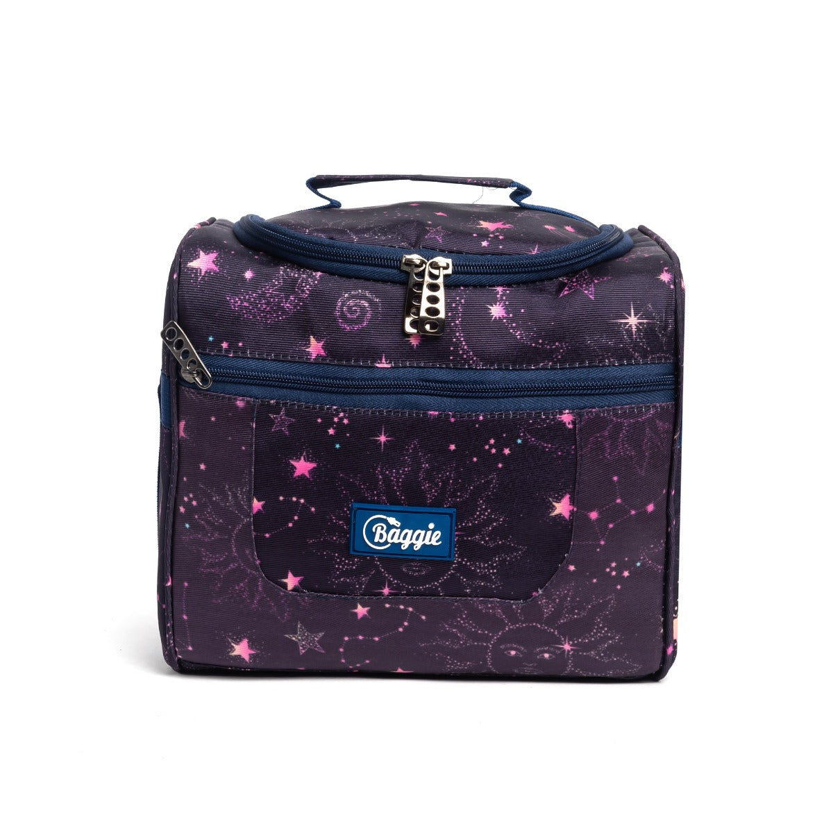 حقيبة غداء معزولة من باغي، 7 لتر، حقيبة حرارية مطورة، حقيبة تبريد، حقائب غداء حرارية (نجوم / أسود)