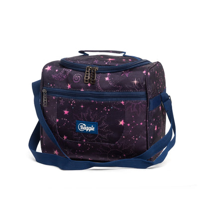 حقيبة غداء معزولة من باغي، 7 لتر، حقيبة حرارية مطورة، حقيبة تبريد، حقائب غداء حرارية (نجوم / أسود)