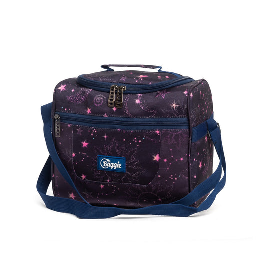 حقيبة غداء معزولة من باغي، 7 لتر، حقيبة حرارية مطورة، حقيبة تبريد، حقائب غداء حرارية (نجوم / أسود)