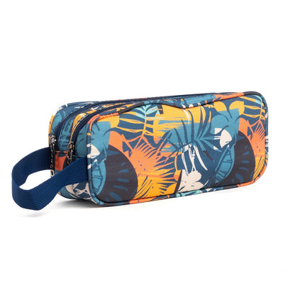 حقيبة أقلام كبيرة السعة من باغي، مزودة بسحابين، 24 سم × 8 سم × 10 سم - (مزينة بالزهور)