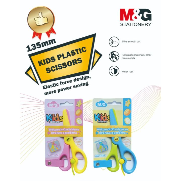 M&G Chenguang Plastic scissors for children 135mm - No:ASS913A6