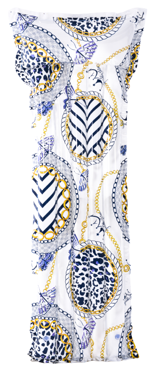 Blue-and-White Fashion Mat 183cm*68cm - assorted shapes 1pcs