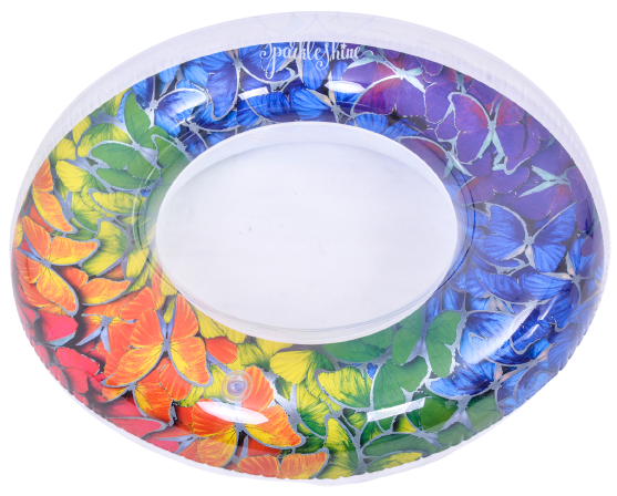 عوامة سباحة مزينة بفراشات ملونة، قطرها 90 سم