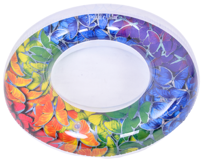 عوامة سباحة مزينة بفراشات ملونة، قطرها 90 سم