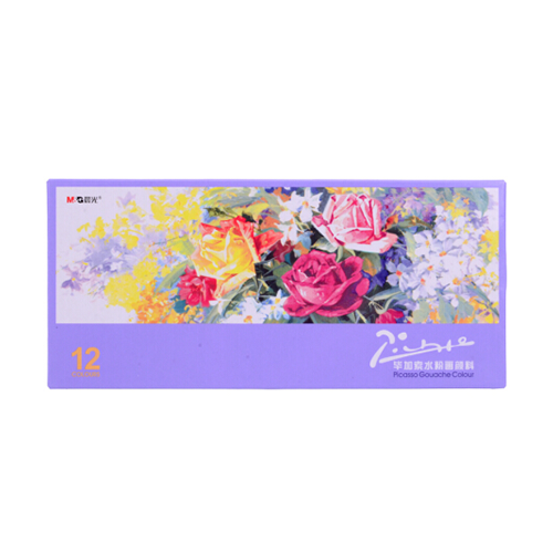 أنابيب ألوان غواش من إم آند جي، 12 لونًا، رقم 97606