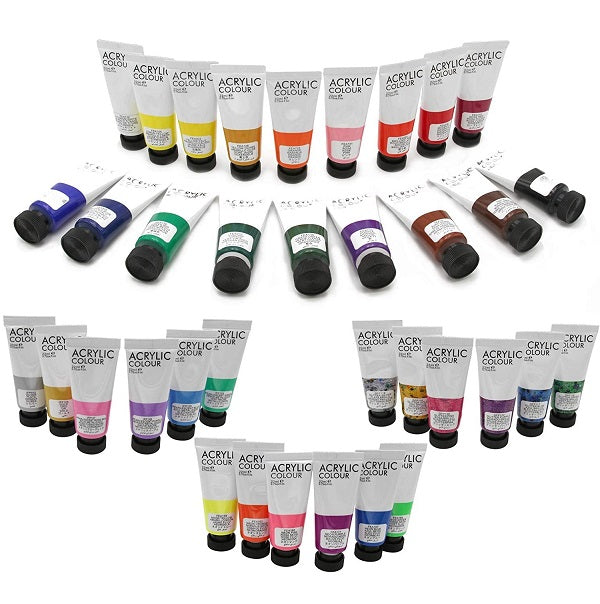 مجموعة ألوان أكريليك من آرت رينجرز، 36 لونًا (عادي/ نيون/ معدني/ لامع)، 22 مل، رقم المنتج: FEA3622T-2 