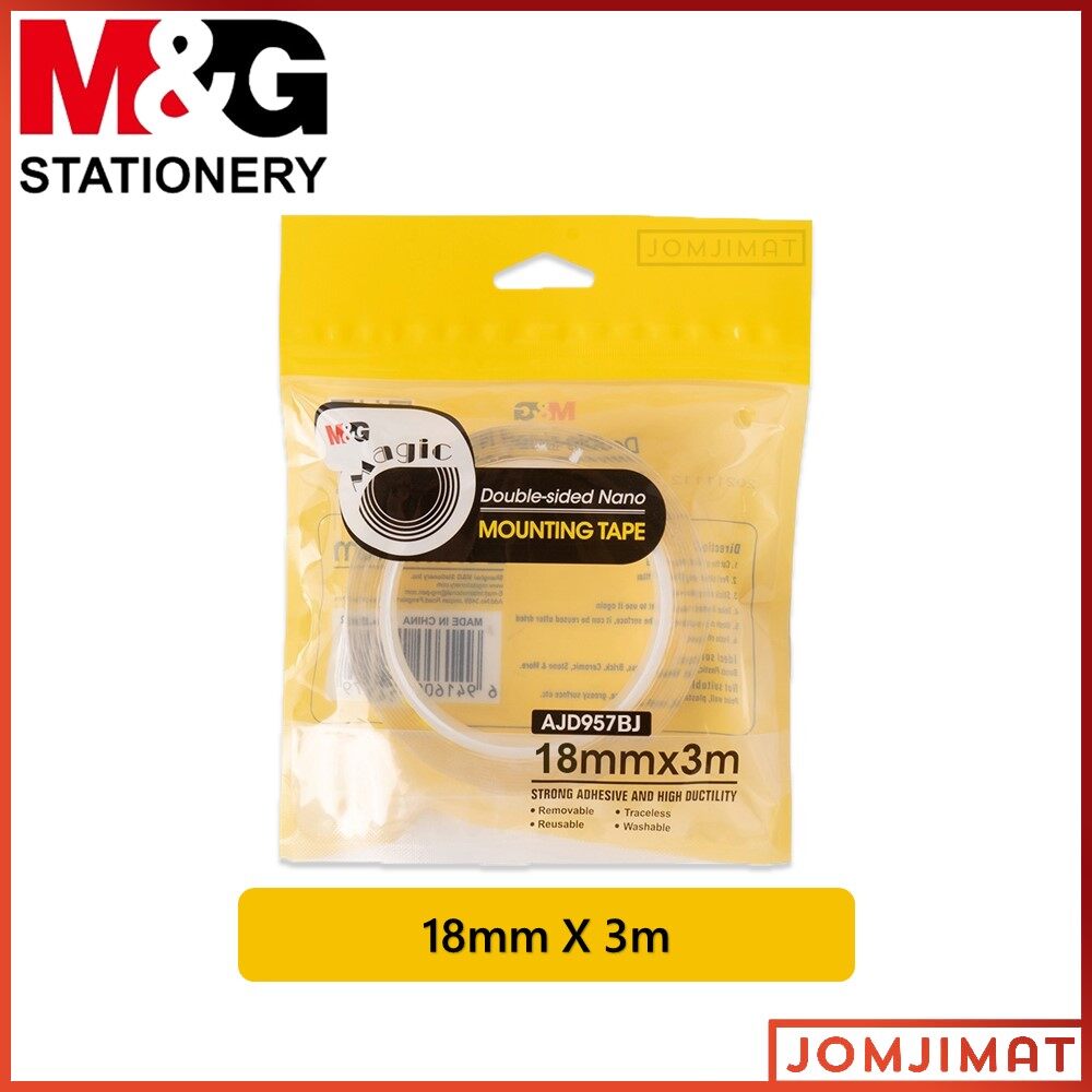 M&G Chenguang Double-sided Nano Mounting transparent Tape - 18mm- No:AJD957BJ