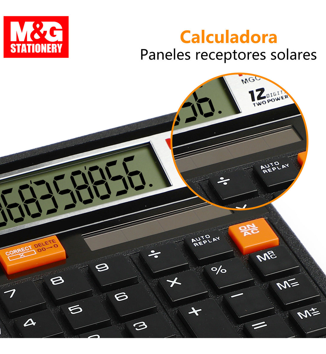 آلة حاسبة M&amp;G Chenguang، تصميم موثوق به ذو 12 رقمًا لدقة عالية في المكتب، شاشة كبيرة، موفرة للطاقة، متينة، إلكترونيات الأعمال - رقم: ADG981K4