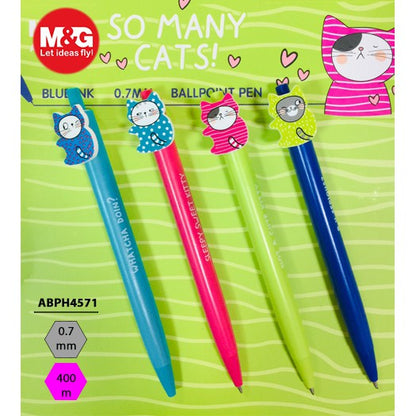 M&G Chenguang super cute So many Cats 0.7mm cat ball pens 1pcs - No:ABPH4571