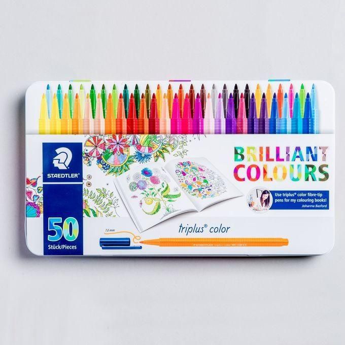 Steadtler  Pack of Triplus Fineliner in metal box 50pcs - No:NR 334