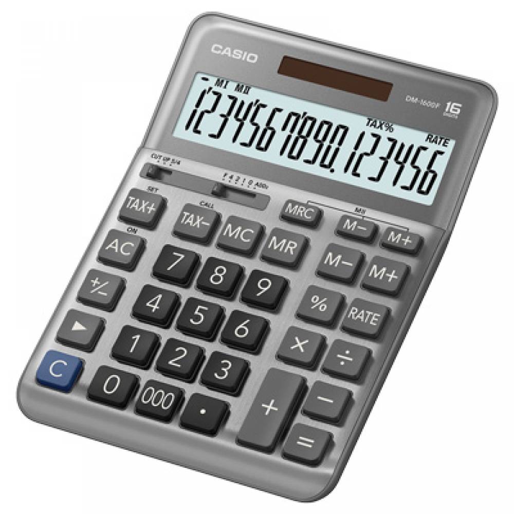 آلات حاسبة مكتبية من كاسيو، رقم الموديل: DM-1600F 