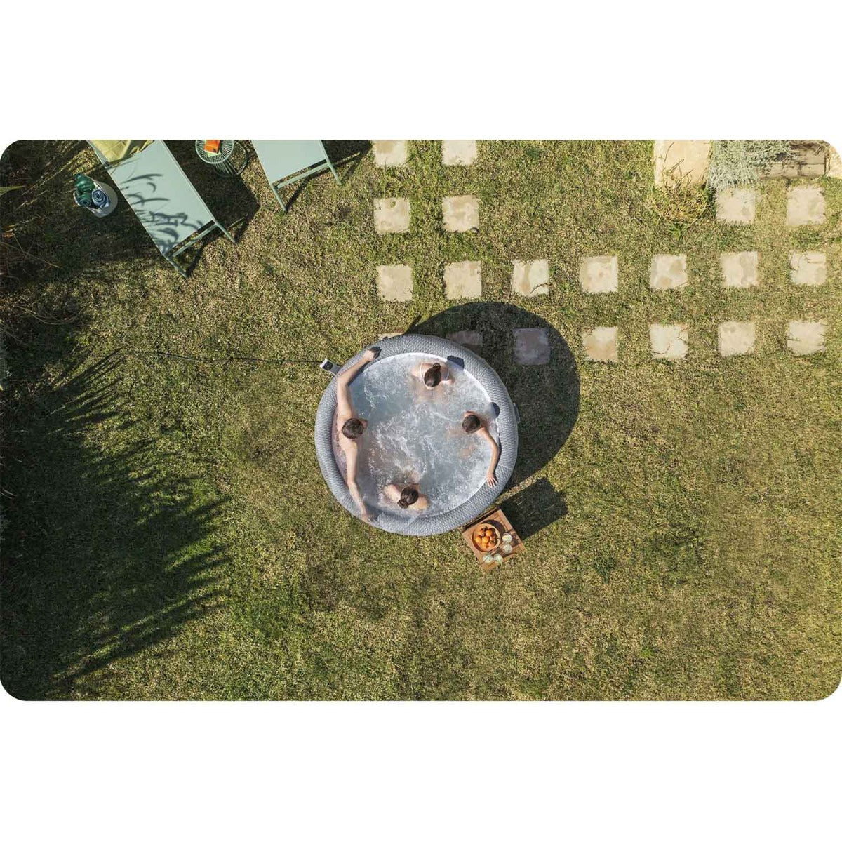 حوض استحمام ساخن قابل للنفخ من بيست واي لاي-زي-سبا بالي، موفر للطاقة، مزود بنظام نفاث ذكي، مقاس 196 سم × 71 سم، مع تحكم عبر تطبيق، يتسع لـ 4-6 أشخاص - رقم: 6001N