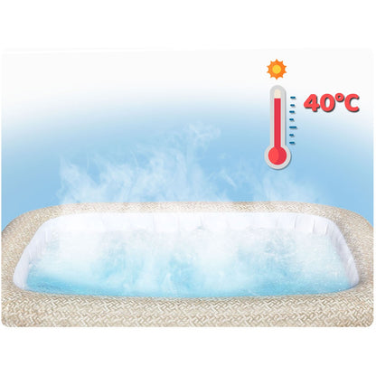 حوض استحمام ساخن قابل للنفخ من بيست واي لاي-زي-سبا روم، موفر للطاقة، مزود بنظام نفاث ذكي، أبعاده 201 سم × 201 سم × 71 سم، مع تحكم عبر تطبيق، يتسع لـ 5-7 أشخاص - رقم المنتج: 6001M