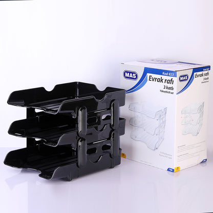 MAS Document trays 3 layer file basket file tray documents - No:823