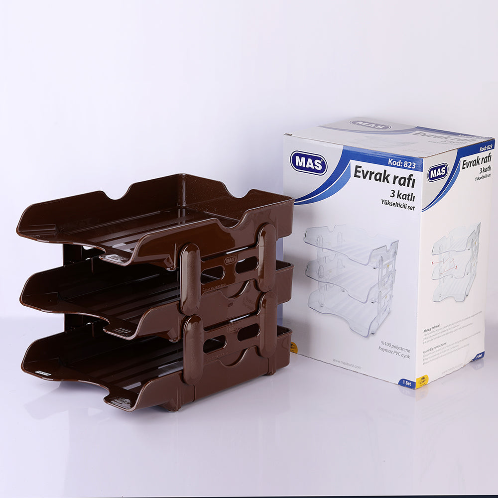 MAS Document trays 3 layer file basket file tray documents - No:823