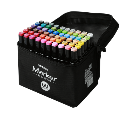 M&G Chenguang bagged double-headed marker pen color painting 60 colors - No:APMV1415