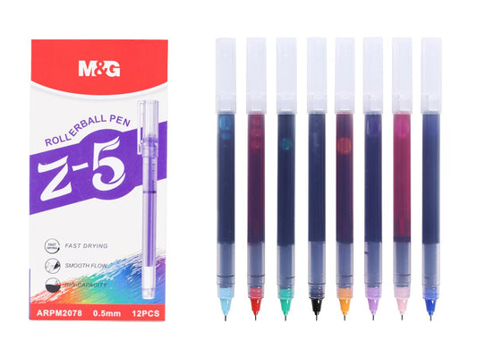 M&G Chenguang Z-5 Rollerball Pen 0.5mm – Fast Drying Liquid Ink Pen | Smooth Writing | Large Ink Capacity - 1pcs - No:ARPM2078