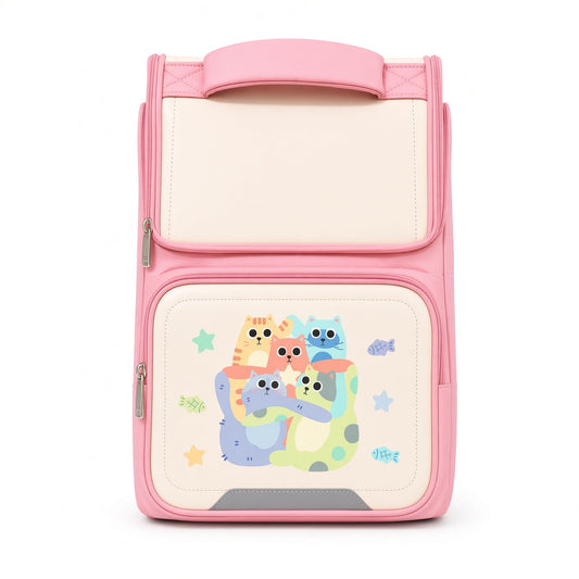 M&G Chenguang 16.5-Inch Kids School Backpack – Lightweight Waterproof School Bag with Cute Cat Design - No: ABB904R7A