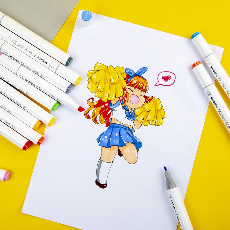 M&G Chenguang Double-headed Marker Set 24 Colors 1.0mm-5.0mm - No:APMV0901