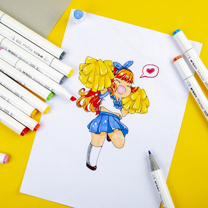 M&G Chenguang Double-headed Marker Set 24 Colors 1.0mm-5.0mm - No:APMV0901