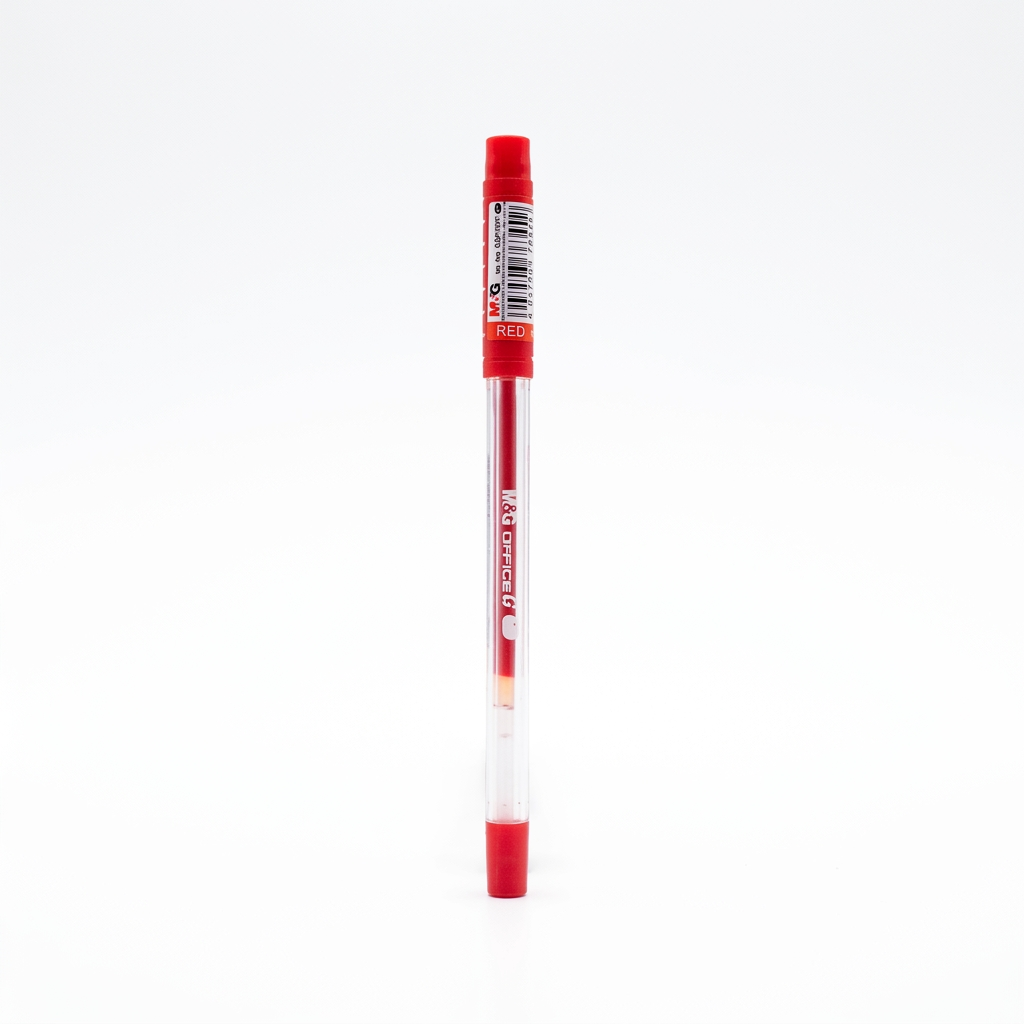 M&G Office G 0.5mm red gel pen No.13271 studio white background