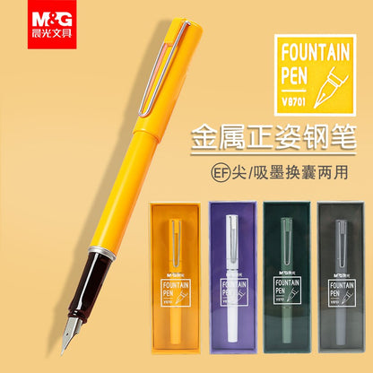 Chenguang Metal Fountain Pen Students Calligraphy EF 0.38 - 1pcs -No:AFPV9701