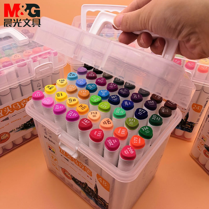 مجموعة أقلام تحديد مزدوجة الرأس من إم آند جي - 108 قطعة - رقم المنتج: APMV0907