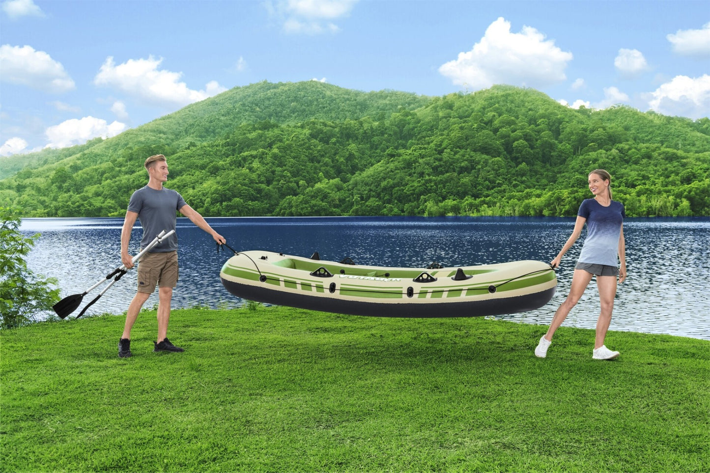 Bestway Inflatable 3-seat boat Voyager X3 Raft, 294x137x46 cm - No:65164