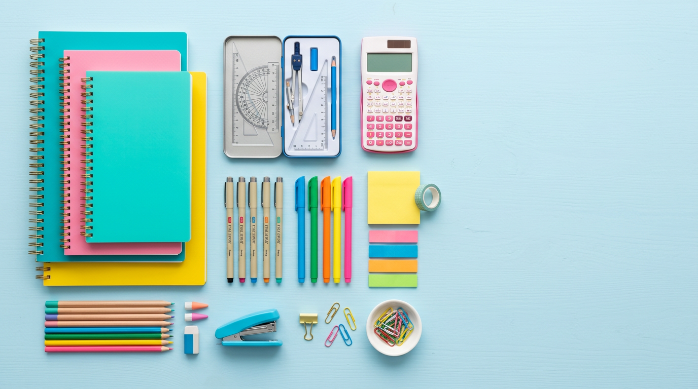 مستلزمات العودة للمدرسة من المنار - Back to school stationery