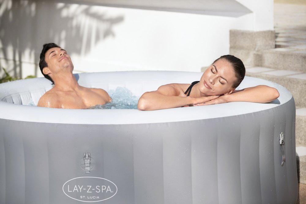 Bestway Inflatable Spa Jacuzzi 170 x 66cm Lucia AirJet 3 Grey  - 3 Seater - No:60037