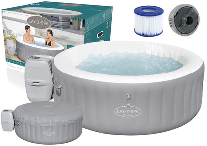 Bestway Inflatable Spa Jacuzzi 170 x 66cm Lucia AirJet 3 Grey  - 3 Seater - No:60037