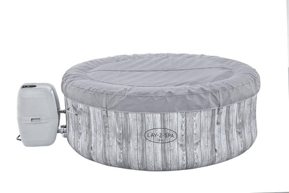 جاكوزي بيست واي قابل للنفخ لأربعة أشخاص، مقاس 180 × 66 سم، طراز فيجي إيرجيت 4، مصنوع من الخشب الأبيض - رقم: 60085