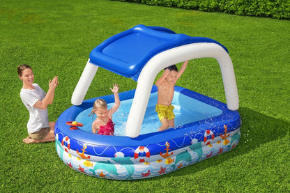 Bestway Family Inflatable Pool with Roof Sea Captain 2.13m x 1.55m x 1.32m - No: 54370