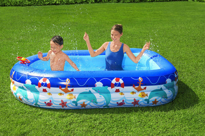Bestway Family Inflatable Pool with Roof Sea Captain 2.13m x 1.55m x 1.32m - No: 54370