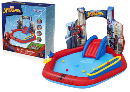 Bestway Spider-man splash pad - outdoor kids Inflatable Playground 211 x 206 x 127 cm paddling pool sprinkler - No:98793