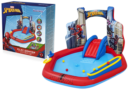 Bestway Spider-man splash pad - outdoor kids Inflatable Playground 211 x 206 x 127 cm paddling pool sprinkler - No:98793
