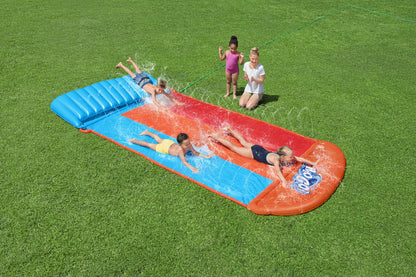 Bestway H2o-go tsunami splash ramp slide, 16ft inflatable water slide for garden slip and slide water slide for kids - 4.88 m - No: 52479