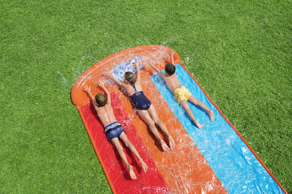 Bestway H2o-go tsunami splash ramp slide, 16ft inflatable water slide for garden slip and slide water slide for kids - 4.88 m - No: 52479
