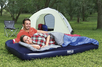 Bestway Air Mattress, Full Size with Built-In Foot Pump and Pillow 191cm * 137 * 22 cm - No:67225