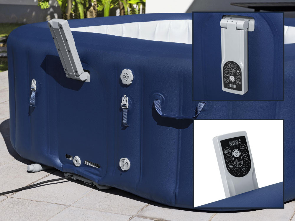 حوض استحمام ساخن قابل للنفخ من بيست واي لاي-زي-سبا هاواي، موفر للطاقة، مزود بنظام نفاث ذكي، أبعاده 180 سم × 180 سم × 71 سم، مع تحكم عبر تطبيق، يتسع لـ 4-6 أشخاص - رقم المنتج: 6001H